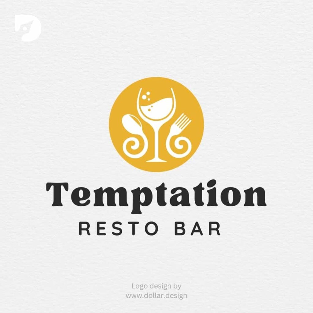 Logo Design by Dollar Design Dehradun, Logo Design in Dehradun, logo designer in dehradun, graphic designer in dehradun, logo design for Temptation Resto Bar Dehradun