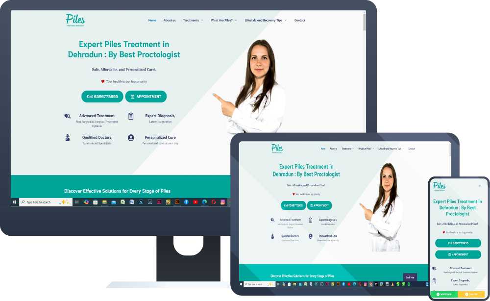 Web Design Services, website Design, website development, Website Design for Piles Treatment in Dehradun by Dollar Design - www.dollar.design Web design in Dehradun, Web Design Services in Dehradun, website Design in Dehradun, website development in Dehradun,